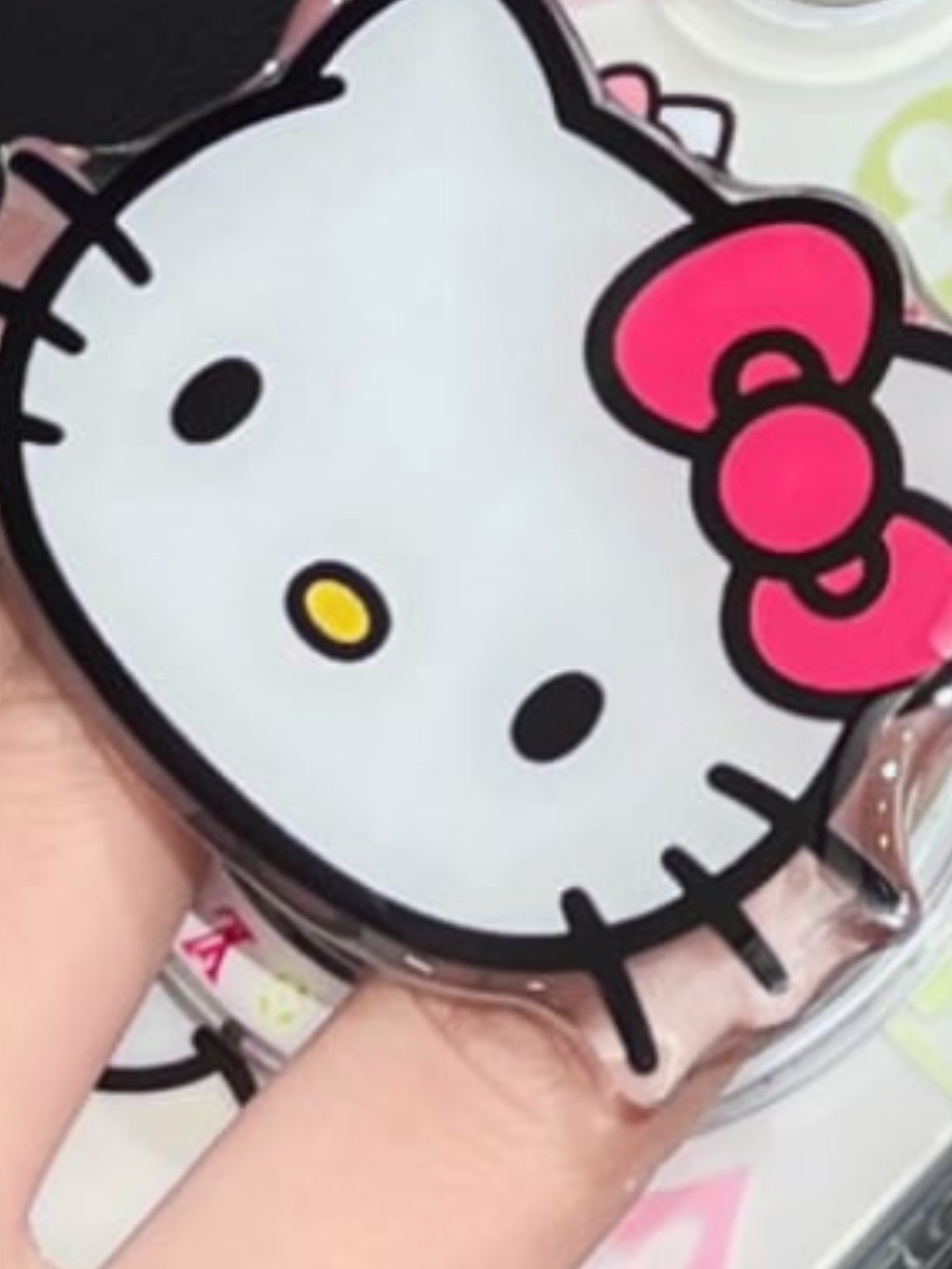Sanrio Hello Kitty Face Grip — White, Hot Pink & Yellow